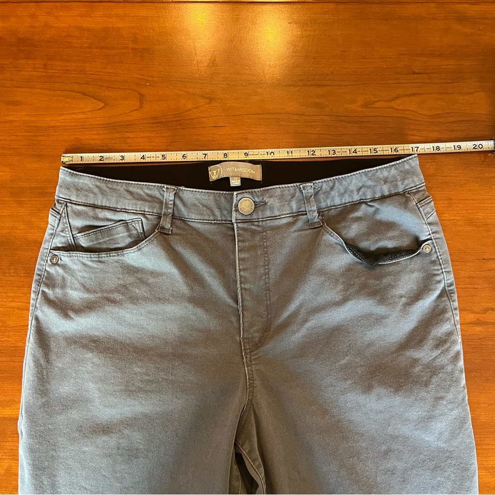 “Ab” Solution Jeans Ankle Skinny Wit & Wisdom gray pant Women’s Size 14 - Picture 10 of 13
